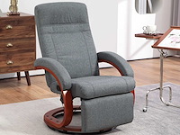 135° handmatige schuifstoel met voetsteun - grijs - afbeelding 1 van  7