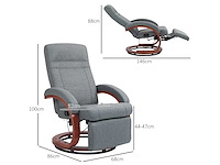 135° handmatige schuifstoel met voetsteun - grijs - afbeelding 3 van  7