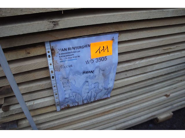 1,37 m³ eiken planken 22mm - afbeelding 2 van  4