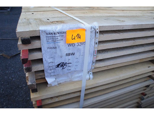 1,39 m³ eiken planken 22mm - afbeelding 2 van  4