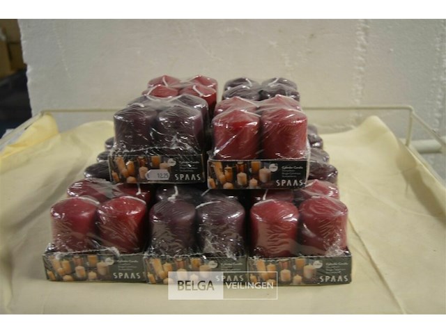 13x 4st spaas kaarsen ø48mm, h=±7cm - afbeelding 1 van  2