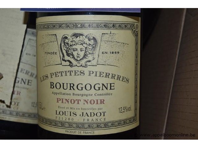 13x fles rode wijn, louis jadot, les petites pierreres bourgogne pinot noir 2000, 1500ml - afbeelding 2 van  3