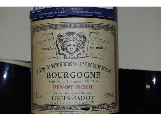 13x fles rode wijn, louis jadot, les petites pierres bourgogne pinot noir 2001, 1500ml - afbeelding 2 van  3