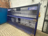 13x partij afix metalen bouwhekken / werfhekken