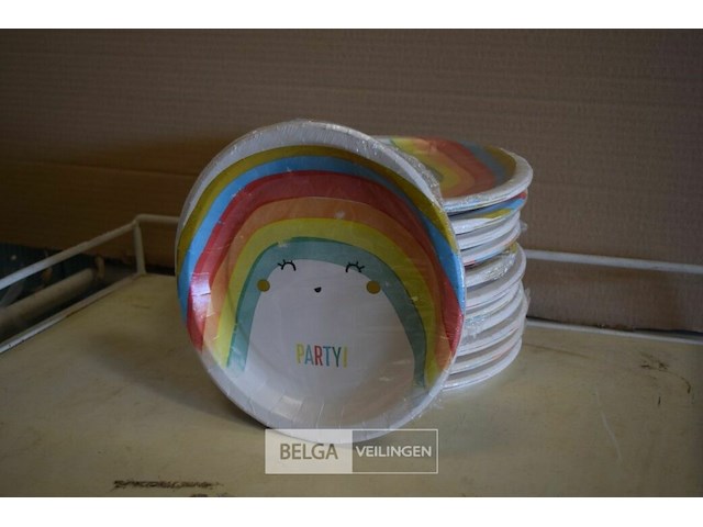 13x8st kartonnen bordjes ø23cm - afbeelding 2 van  2