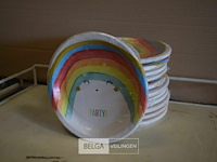 13x8st kartonnen bordjes ø23cm - afbeelding 2 van  2