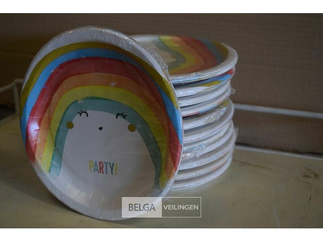 13x8st kartonnen bordjes ø23cm - afbeelding 2 van  2