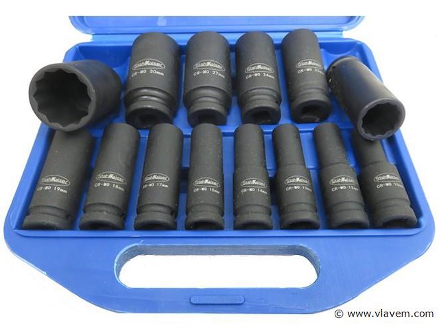14 dlg lange krachtdoppenset 1/2" - afbeelding 1 van  3