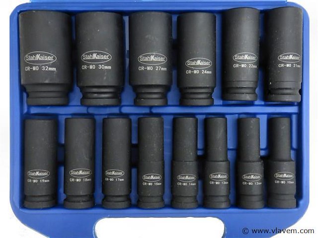14 dlg lange krachtdoppenset 1/2" - afbeelding 2 van  3