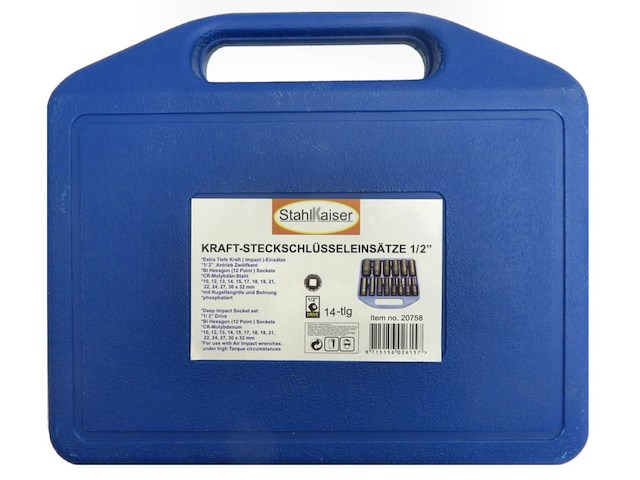 14 dlg lange krachtdoppenset 1/2" - afbeelding 3 van  3