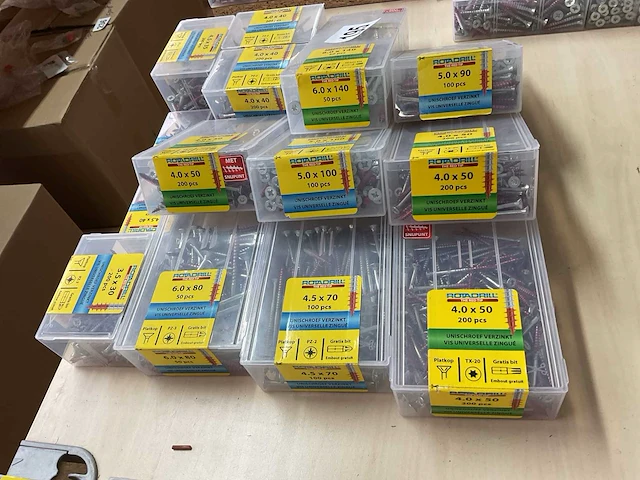 14 dozen hout schroeven met bits - afbeelding 2 van  8