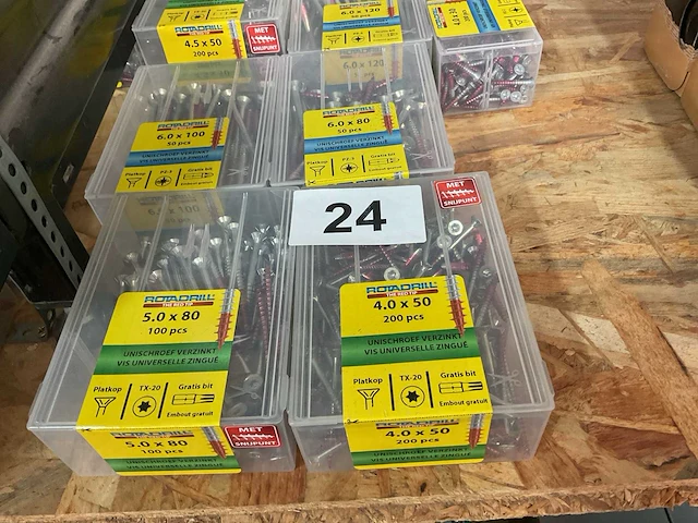 14 dozen hout schroeven met bits - afbeelding 2 van  6