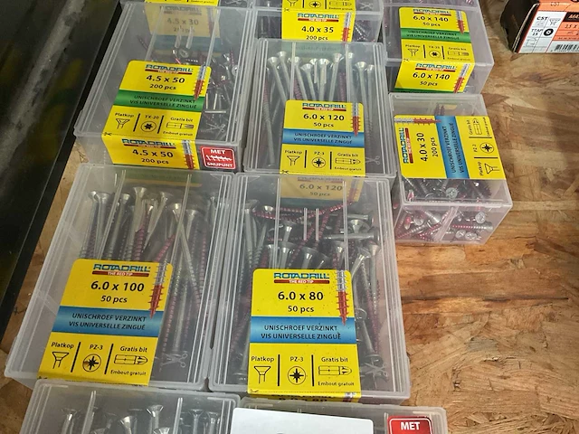 14 dozen hout schroeven met bits - afbeelding 4 van  6