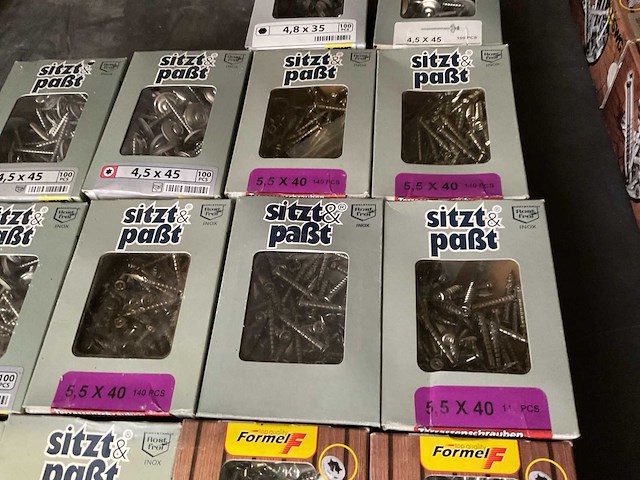 14 dozen inox schroeven deels hardhout schroeven - afbeelding 5 van  7