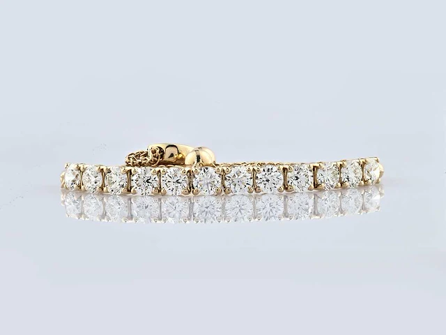 14 kt geelgouden armband met 2,12 cts natuurlijke diamant - afbeelding 2 van  7