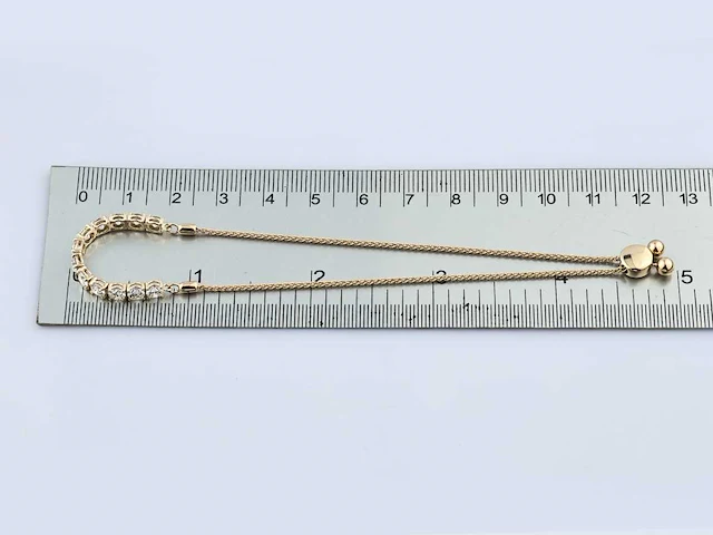 14 kt geelgouden armband met 2,12 cts natuurlijke diamant - afbeelding 6 van  7