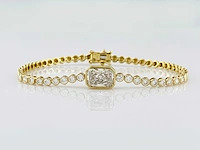 14 kt geelgouden armband met 2,93 cts laboratoriumgekweekte diamant - afbeelding 1 van  8