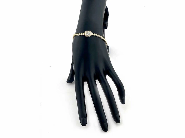 14 kt geelgouden armband met 2,93 cts laboratoriumgekweekte diamant - afbeelding 2 van  8