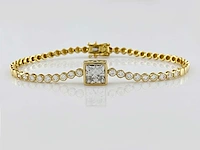 14 kt geelgouden armband met 3,0 cts laboratoriumgekweekte diamant - afbeelding 1 van  9