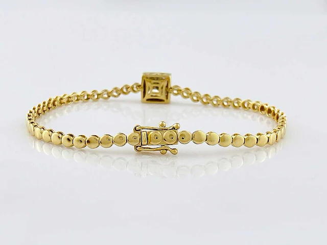 14 kt geelgouden armband met 3,0 cts laboratoriumgekweekte diamant - afbeelding 4 van  9