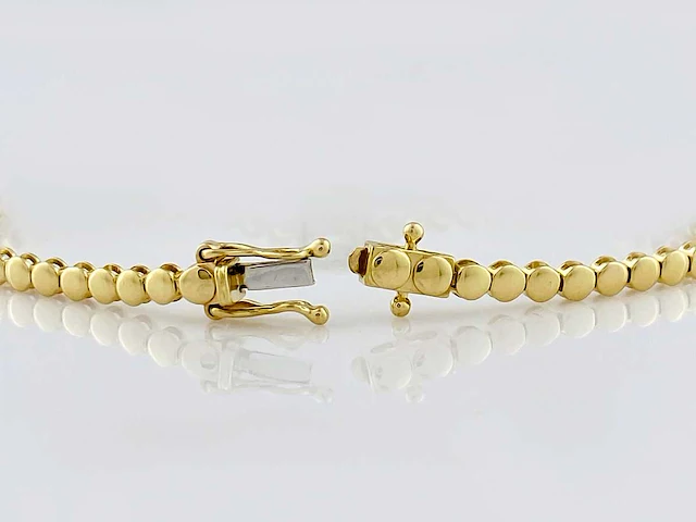 14 kt geelgouden armband met 3,0 cts laboratoriumgekweekte diamant - afbeelding 7 van  9