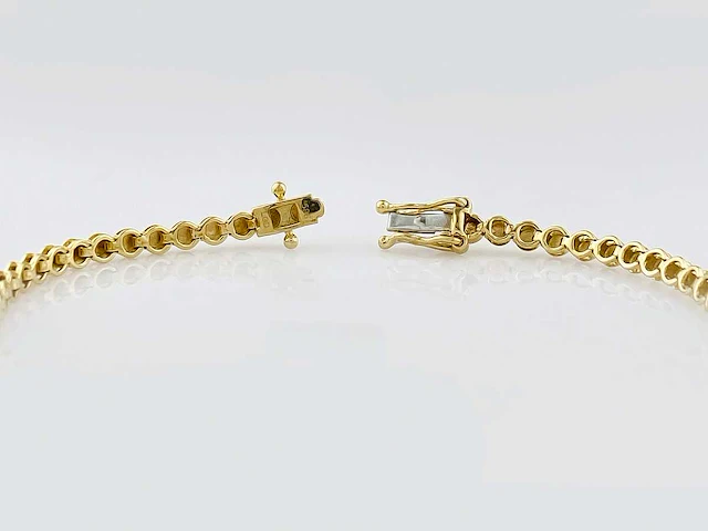 14 kt geelgouden armband met 3,0 cts laboratoriumgekweekte diamant - afbeelding 8 van  9