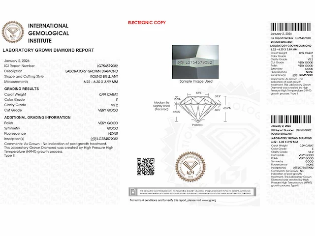 14 kt geelgouden oorbel met 2,77 cts laboratoriumgekweekte diamant - afbeelding 3 van  8