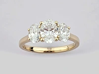 14 kt geelgouden ring met 2,11 cts laboratoriumgekweekte diamant - afbeelding 1 van  9