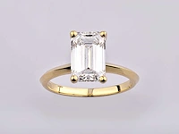 14 kt geelgouden ring met 3,07 cts laboratoriumgekweekte diamant - afbeelding 1 van  9