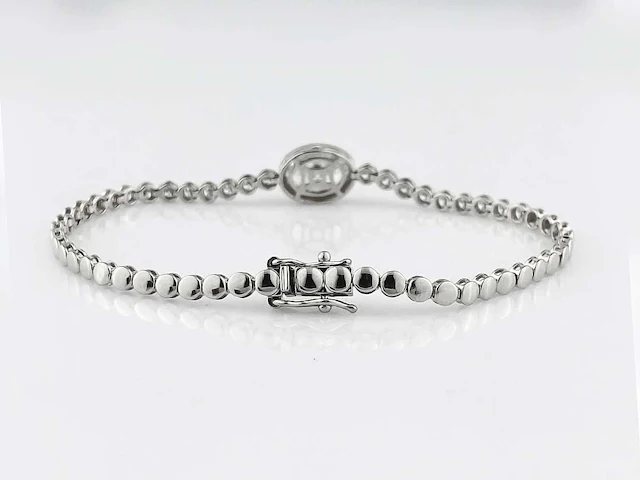 14 kt witgouden armband met 2,97 cts laboratoriumgekweekte diamant - afbeelding 5 van  8