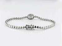 14 kt witgouden armband met 2,97 cts laboratoriumgekweekte diamant - afbeelding 5 van  8