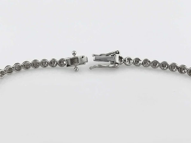 14 kt witgouden armband met 2,97 cts laboratoriumgekweekte diamant - afbeelding 6 van  8