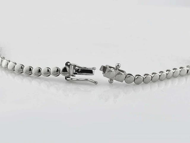 14 kt witgouden armband met 2,97 cts laboratoriumgekweekte diamant - afbeelding 7 van  8