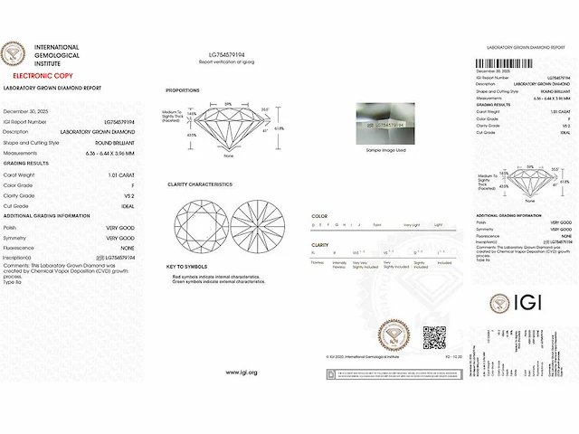 14 kt witgouden oorbel met 2,78 cts laboratoriumgekweekte diamant - afbeelding 4 van  8
