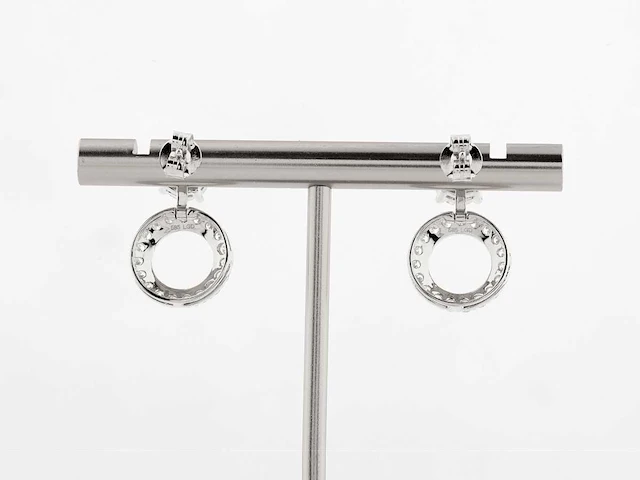 14 kt witgouden oorbel met 2,78 cts laboratoriumgekweekte diamant - afbeelding 8 van  8