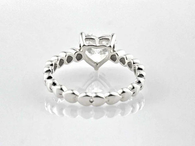 14 kt witgouden ring met 2,05 cts laboratoriumgekweekte diamant - afbeelding 7 van  9