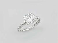 14 kt witgouden ring met 2,05 cts laboratoriumgekweekte diamant - afbeelding 2 van  10