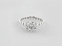 14 kt witgouden ring met 2,05 cts laboratoriumgekweekte diamant - afbeelding 1 van  10