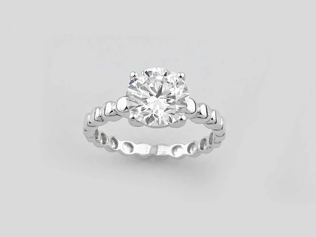 14 kt witgouden ring met 2,05 cts laboratoriumgekweekte diamant - afbeelding 5 van  10