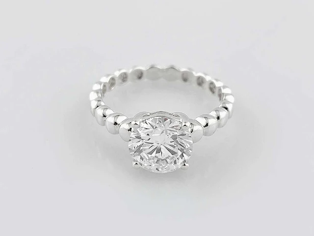 14 kt witgouden ring met 2,05 cts laboratoriumgekweekte diamant - afbeelding 6 van  10