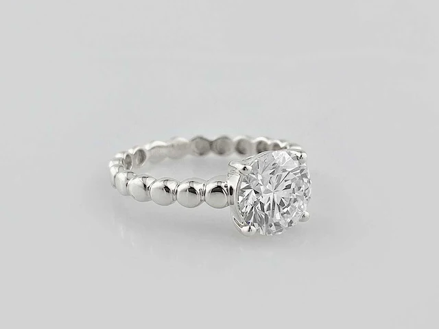 14 kt witgouden ring met 2,05 cts laboratoriumgekweekte diamant - afbeelding 9 van  10