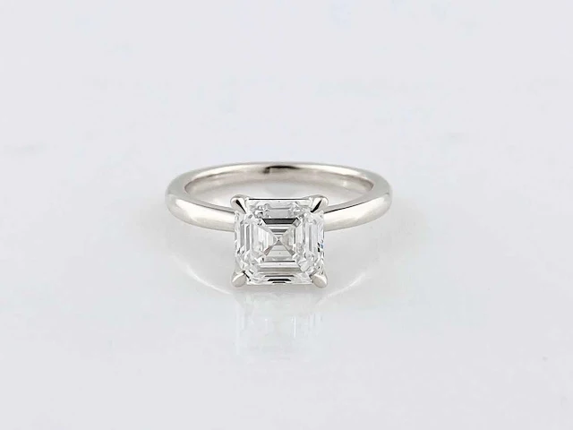 14 kt witgouden ring met 2,06 cts laboratoriumgekweekte diamant - afbeelding 1 van  11
