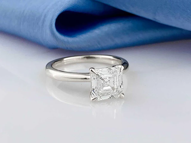 14 kt witgouden ring met 2,06 cts laboratoriumgekweekte diamant - afbeelding 8 van  11