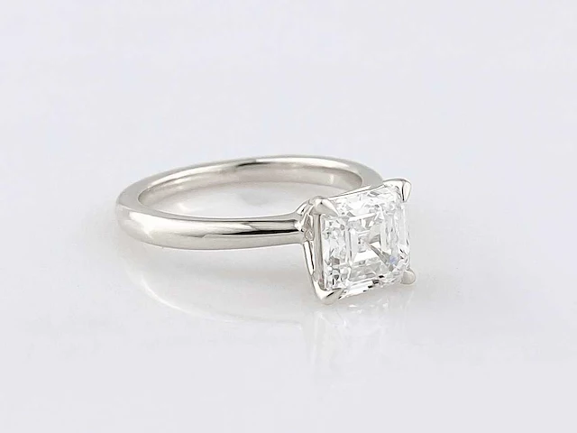 14 kt witgouden ring met 2,06 cts laboratoriumgekweekte diamant - afbeelding 10 van  11