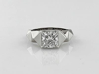 14 kt witgouden ring met 2,07 cts laboratoriumgekweekte diamant - afbeelding 2 van  11