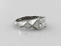 14 kt witgouden ring met 2,07 cts laboratoriumgekweekte diamant - afbeelding 9 van  11