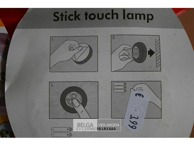 ±14 led stick touch lamp op batterij - afbeelding 2 van  2