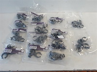 14 x beugel pvc 5 stuks voor buis 22mm - afbeelding 1 van  2