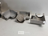 14 x binnenhoek 80mm licht grijs pvc regenafvoer - afbeelding 3 van  3