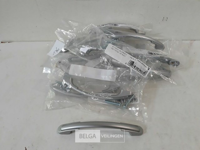 14 x meubelgreep pvc grijs 96 mm - afbeelding 1 van  3